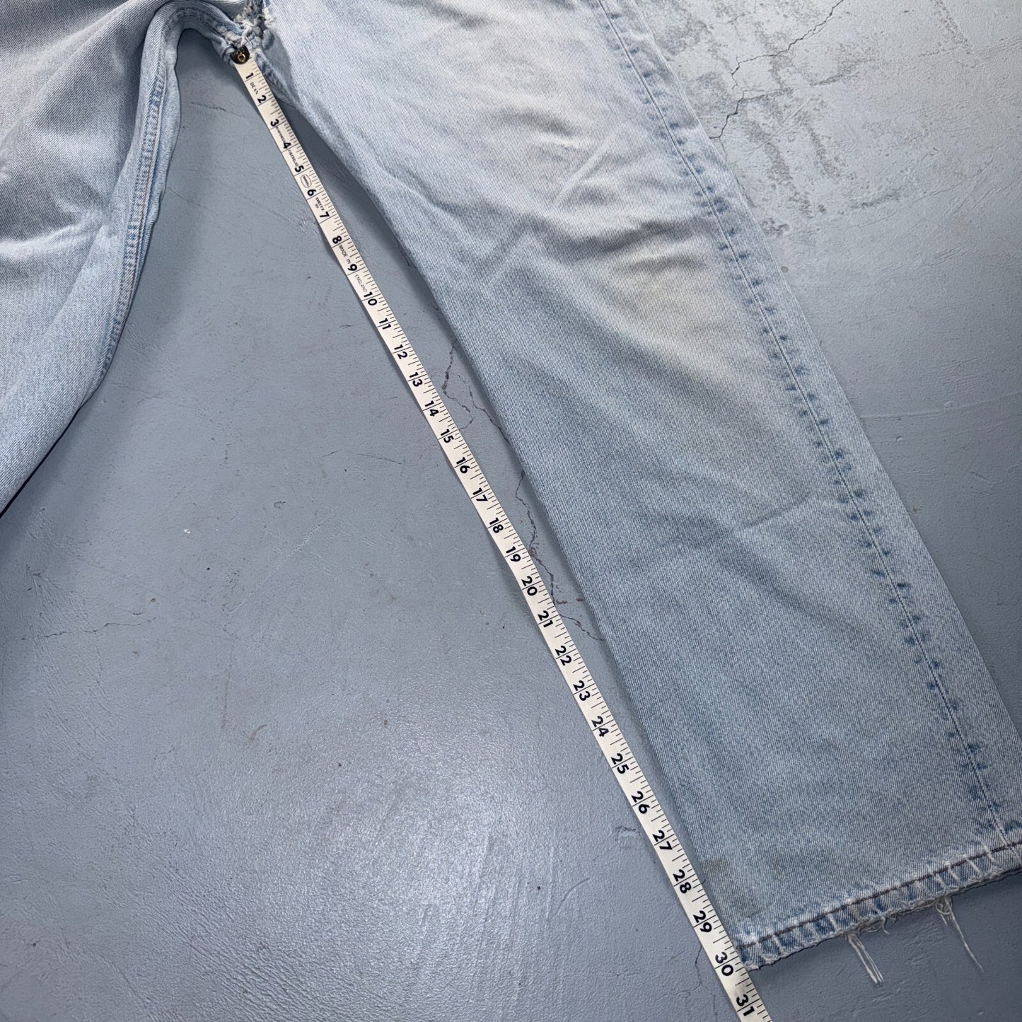 Levis 501 Vintage 90s USA XX Straight Leg Jeans Blue Light Wash 38x32 Act 36x30