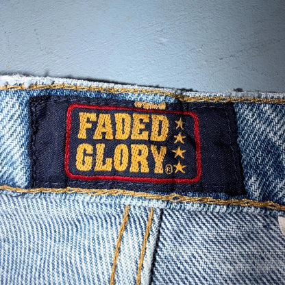 Vintage Y2K Faded Glory Jeans Womens 12 Light Blue Classic Fit USA 29x29 Skinny