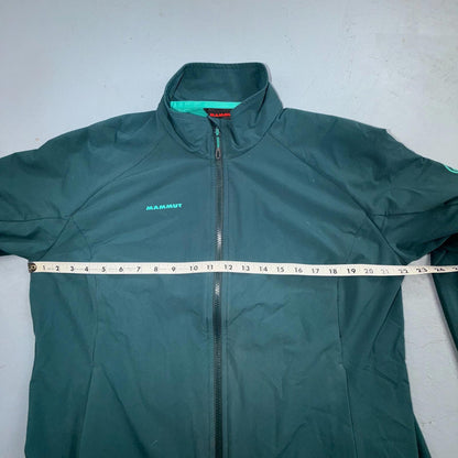 Mammut Womens SofTech Jacket Windbreaker Soft Shell Full Zip Pockets Green XL