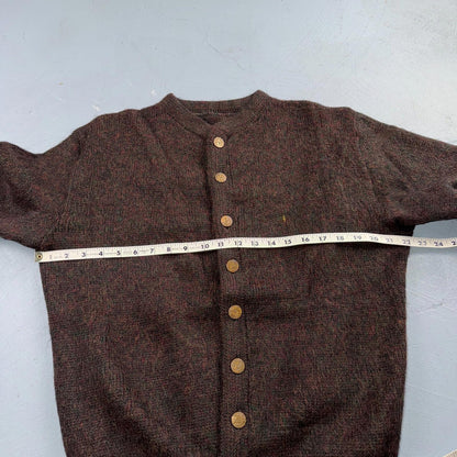 VTG 60s Kid Mohair Cardigan Sweater Medium Cobain Shaggy Wool Rockabilly 1960s