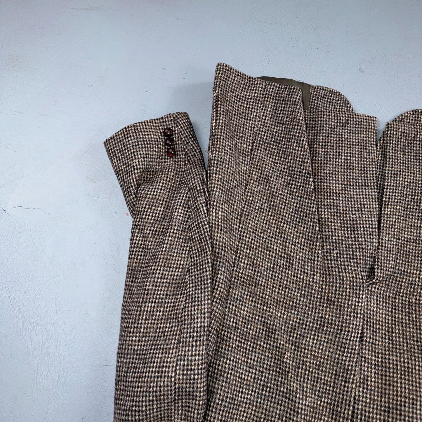 Harris Tweed PBM Vintage 42 Blazer Gray Herringbone Wool Sport Coat USA 1970s