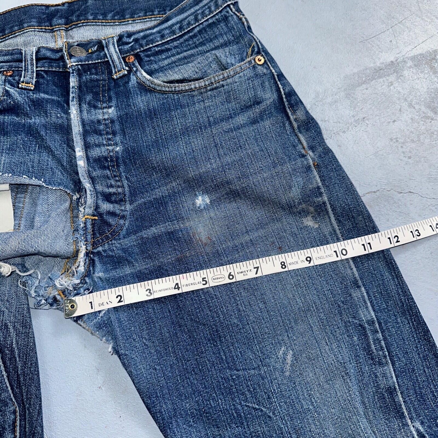 Levis 501 VTG 70s SS Redline Selvedge Jeans XX Thrashed Boot Cut Act 30x31