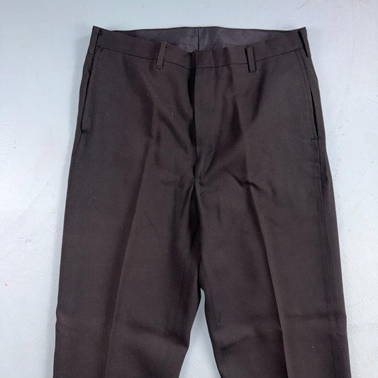 VTG 60s Penneys Towncraft Twill Pants 32x33 Black 1960s Rockabilly Penn Prest