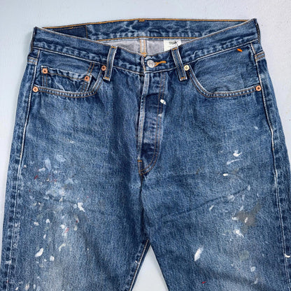 Levis 501 Vintage Y2K 90s XX Straight Leg Jeans Blue Med Wash 34x32 Act 32x30