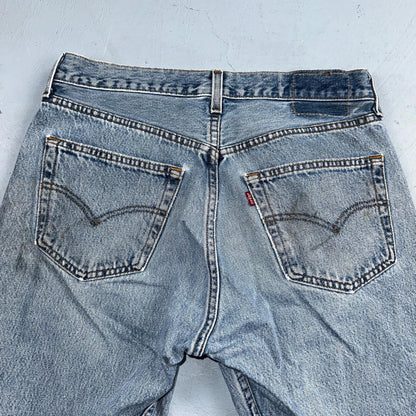 Levis 501 Vintage Y2K XX Straight Leg Jeans 90s Blue Light Wash 33x30 Act 32x28