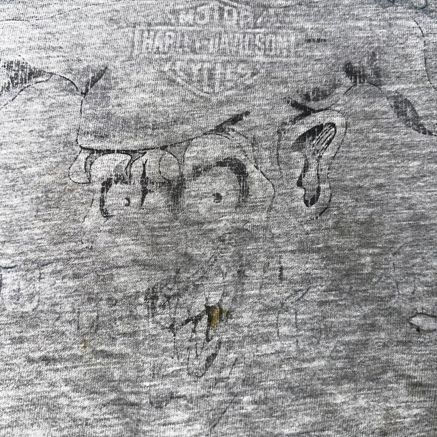 Harley Davidson Montreal Canada VTG T Shirt Doyles Grunge Thrashed Stained