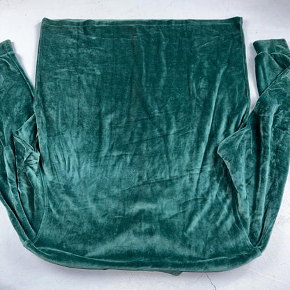 VTG Mens Lands’ End V-Neck Cotton Blend Velour L/S PULLOVER Made USA Sz XL 90s