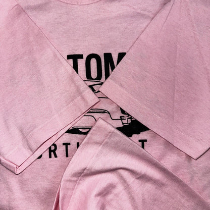 Northwest Hanes 1980s VTG T Shirt 80s Pink Hot Rod Customs Oregon PDX Pink Art