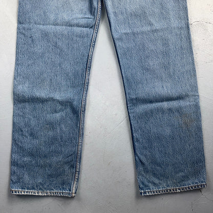 Levis 501 Vintage 90s USA XX Straight Leg Jeans Blue Light Wash 38x32 Act 35x28
