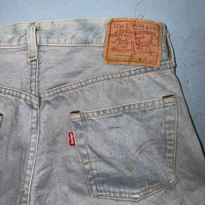 Levis 501 Vintage 80s Redline Selvedge USA XX Jeans Bleach Wash 32x40 Act 30x35