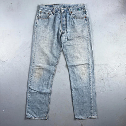 Levis 501 Vintage Y2K XX Straight Leg Jeans Blue Light Wash 34x34 Act 32x31