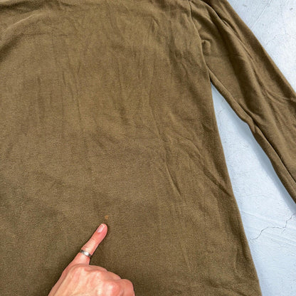Souyute Basic Brown Womens Long Sleeve VTG T Shirt Tight Slim Essential Layer