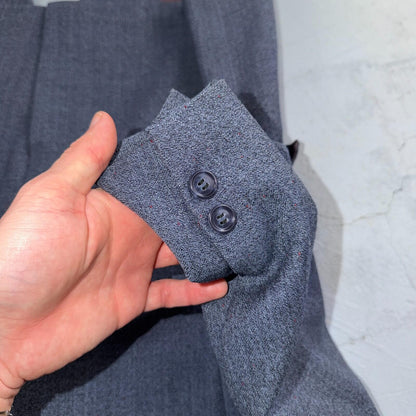 1950s 1960s VTG Mens 2 PC Suit 40 Jacket Coat Pants Blue Union Wool Rockabilly