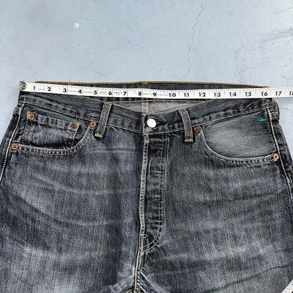 Levis 501 Vintage Y2K XX Straight Leg Jeans Black Light Wash 34x34 Act 33x33
