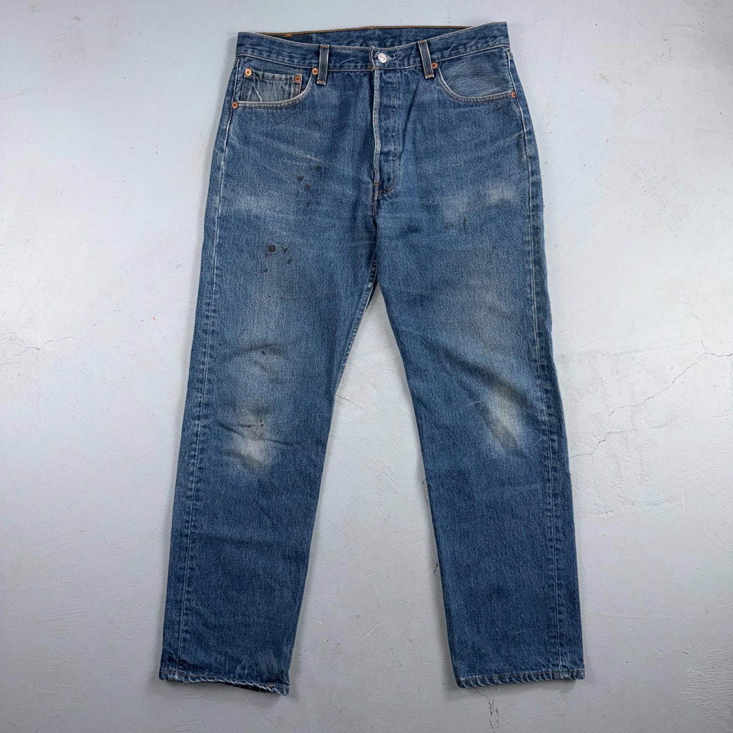 Levis 501 Vintage 90s USA XX Straight Leg Jeans Blue Med Wash 36x34 Act 33x30