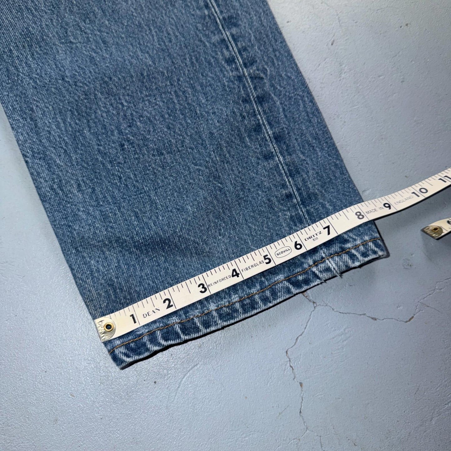 Levis 501 Vintage 90s USA XX Straight Leg Jeans Blue Light Wash 38x30 Act 35x27