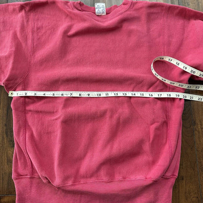 Vintage Champion 90s USA Pink Reverse Weave Sweatshirt Blank 70s Gusset Jumper
