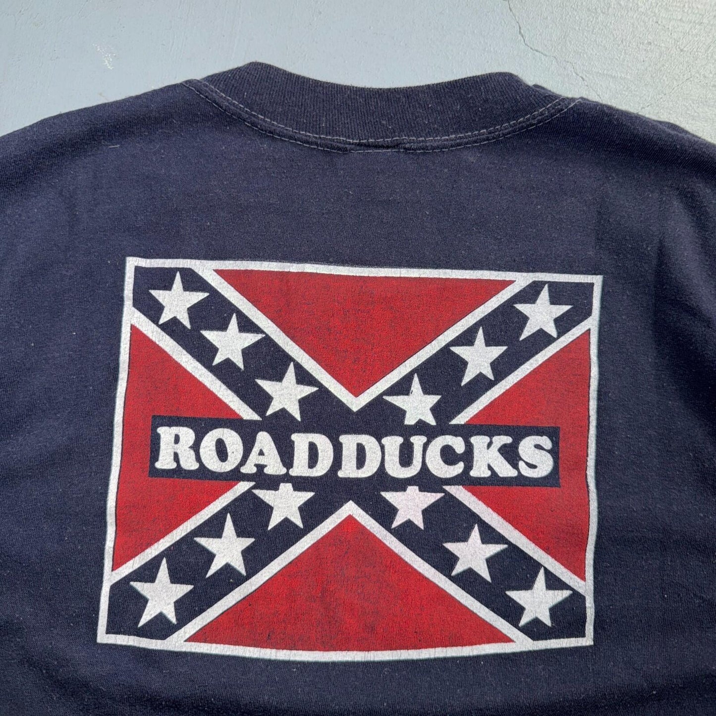 VTG 1970s Road Ducks T Shirt Ducked 70s 80s Southern Rock Band Music 3D Emblem