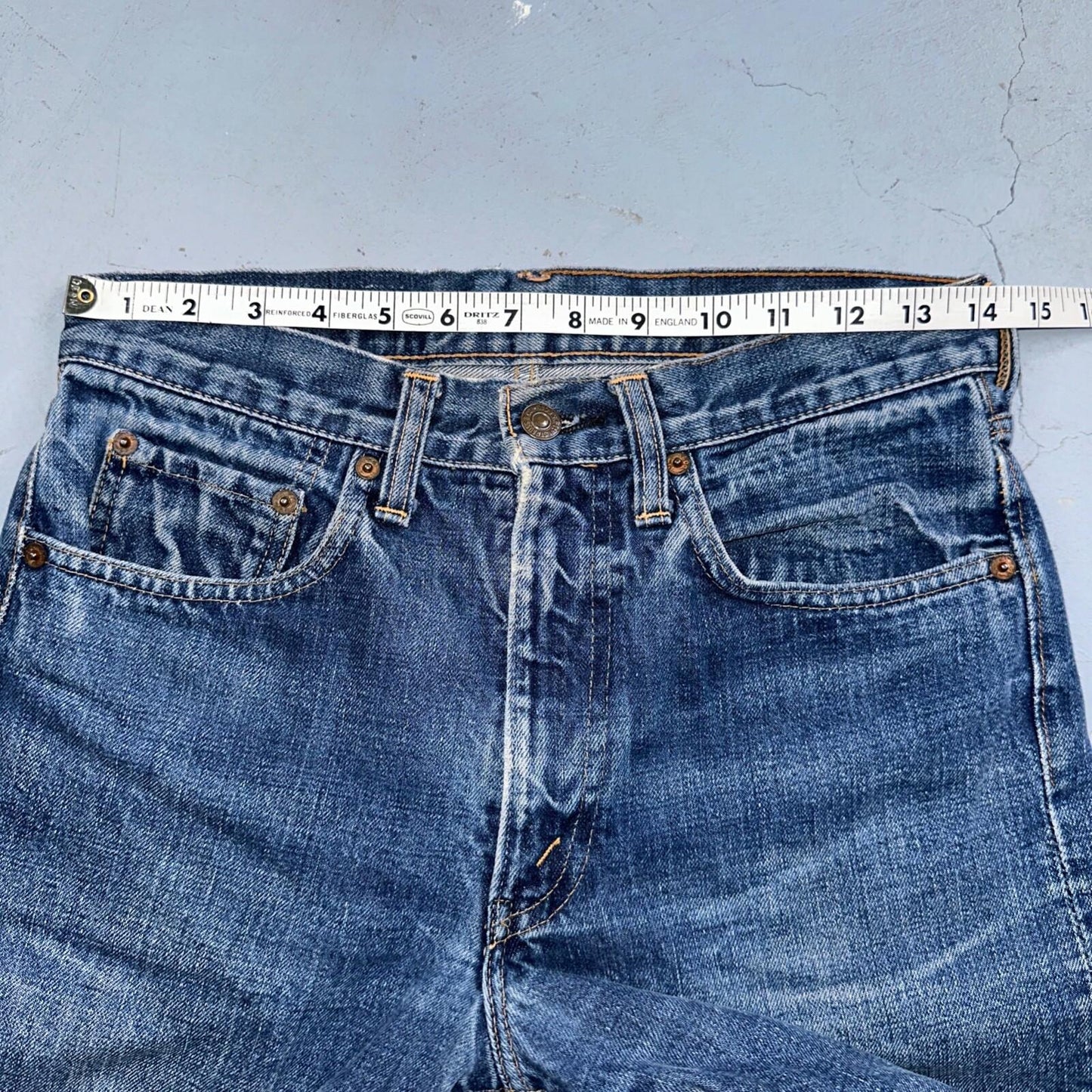 Vintage LEVIS 505 Jeans Big E 1960s Denim 28x28 USA 60s 501 502 Talon Zipper