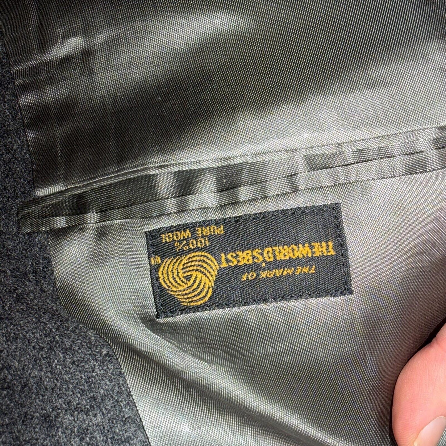 Nordstrom Vintage 42 Blazer Gray Wool Sport Coat USA 1980s Union USA Gold Button