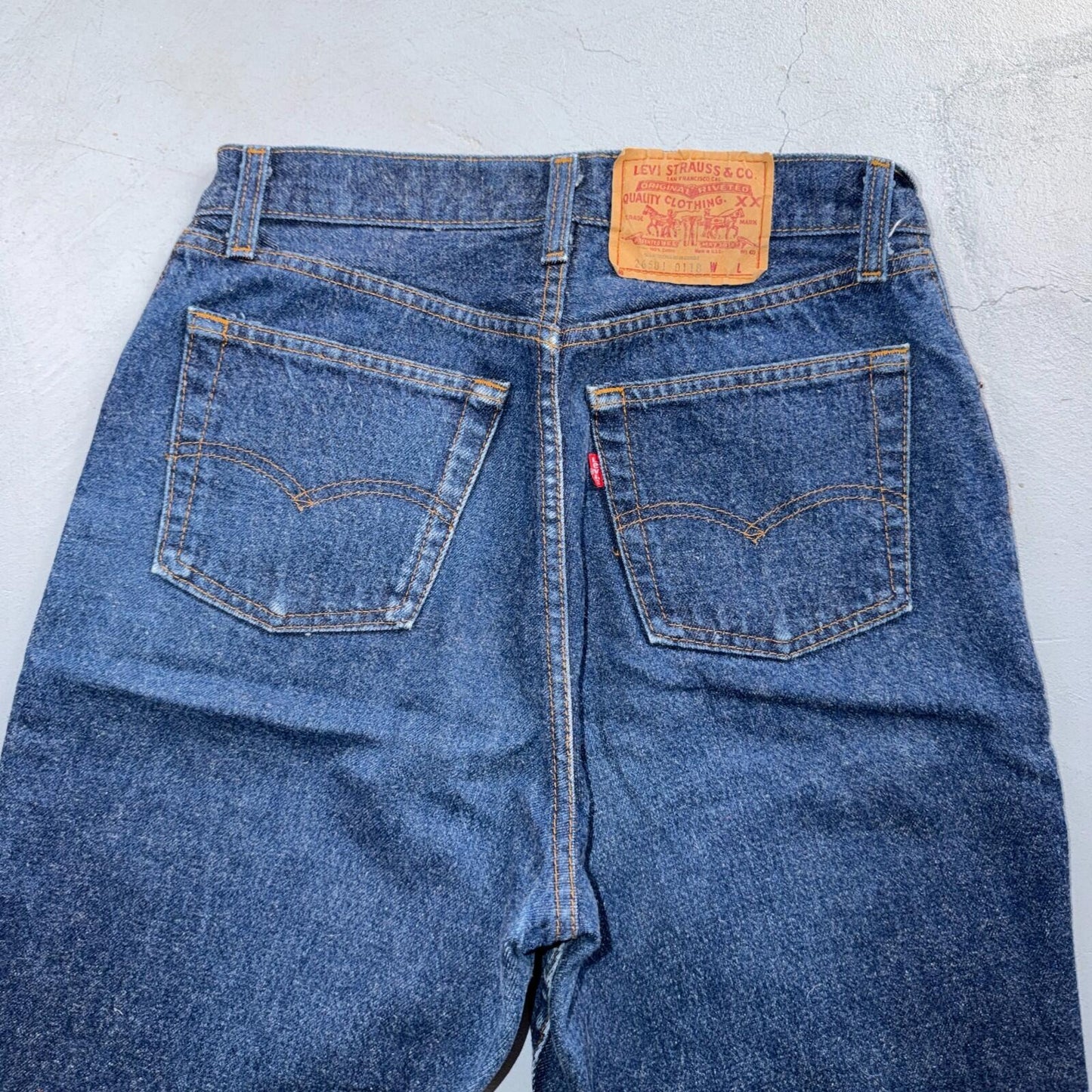 Levis 501 Vintage 80s USA XX Straight Leg Jeans High Rise Sz 13 Womens Act 28x32