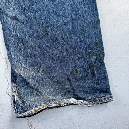 Levis 501 Vintage 80s Redline Selvedge USA XX Jeans Med Wash 48x30 Act 43x27