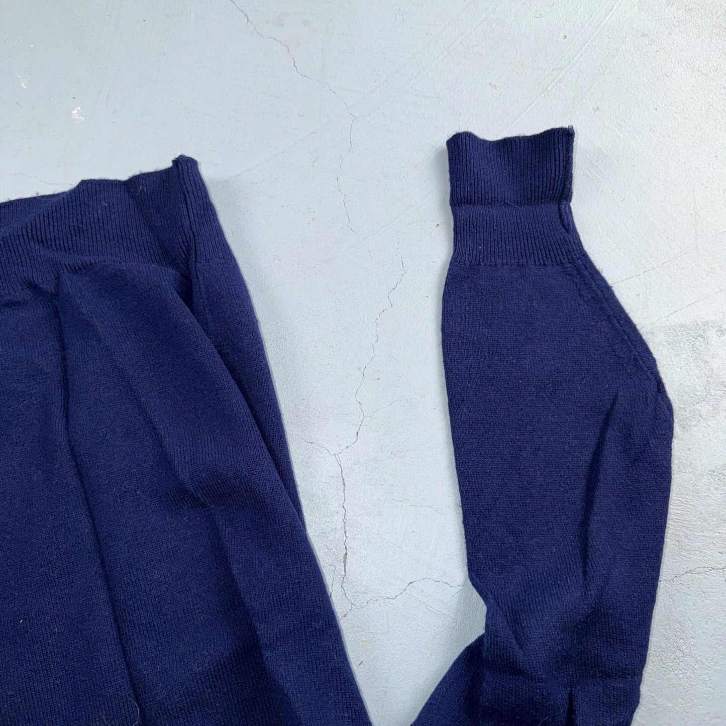 Vintage 70s Peter Storm Sweater Mens XL Navy Blue V Neck Pure Wool Knit