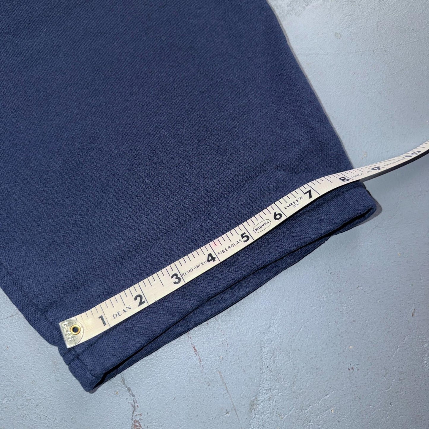 90s Vintage Champion Sweatpants Navy Blue Flat Cuffs Large Capri Cut