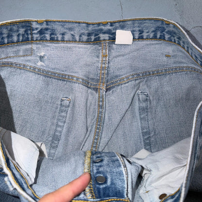 Levis 501 Vintage Y2K 90s XX Straight Leg Jeans Blue Light Wash 38x34 Act 36x34