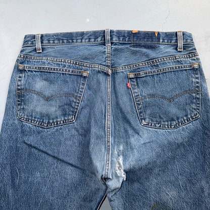 Levis 501 Vintage 80s USA XX Straight Leg Jeans Blue Light Wash 40x32 Act 37x28