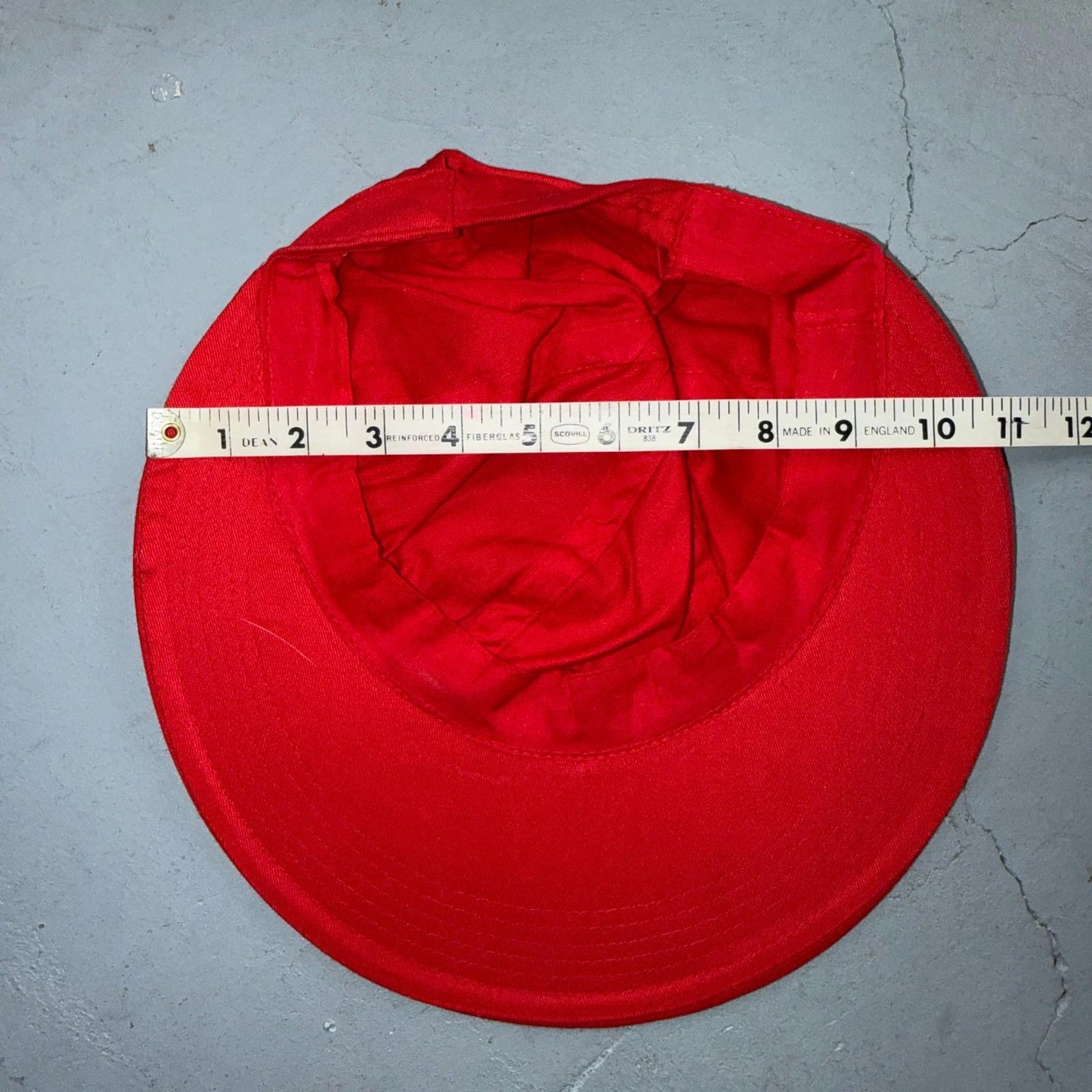 Women Hat Sun Fishing Hiking Boating Hat Red One Size Visor Brim VTG 80s