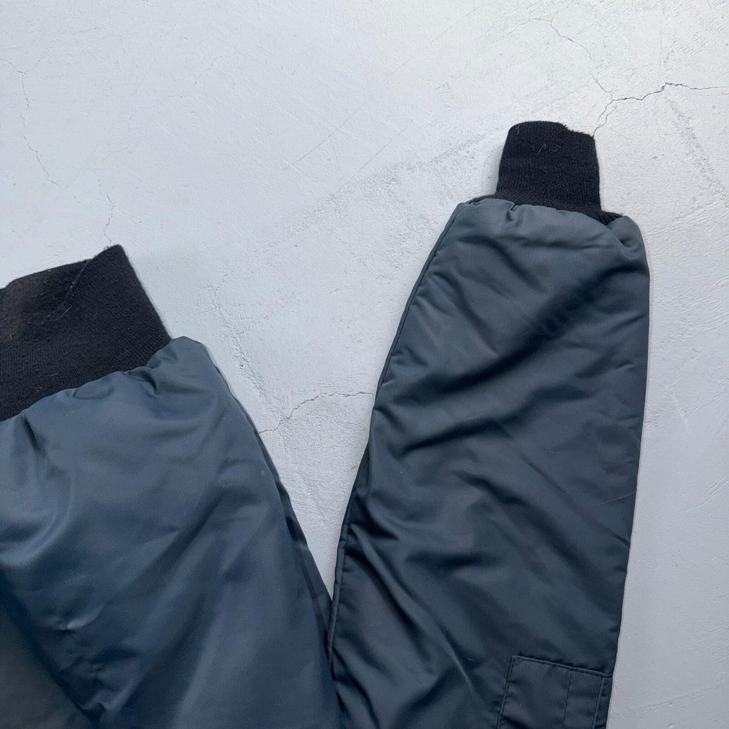 Vintage Wear-Guard Jacket Mens M Blue Bomber Faux Fur Collar Sherpa USA 80s