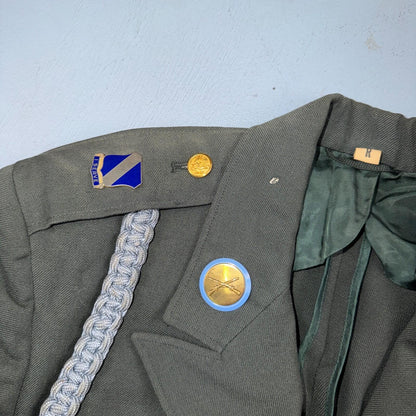 US Army Korean War Officer Suit 1950s Armored Hell Wheels Patch 37R VTG Jacket
