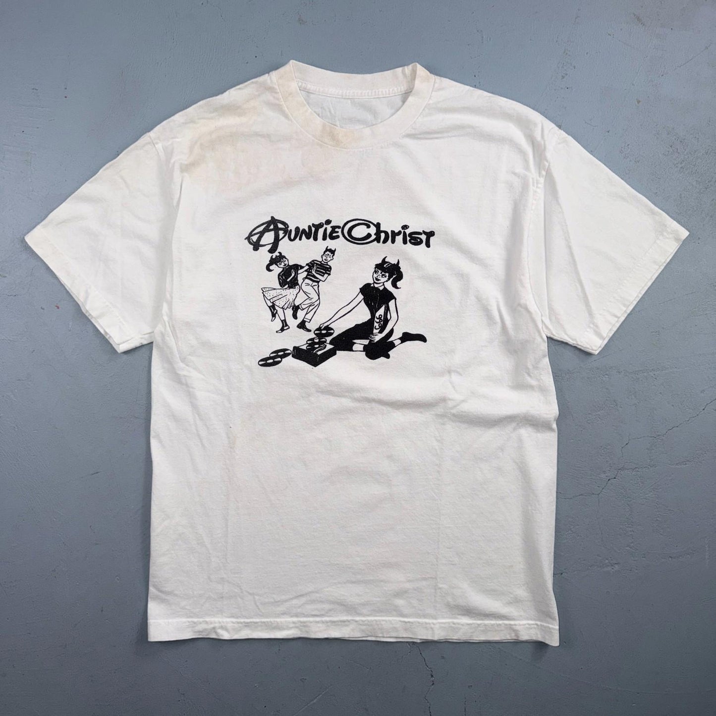 Auntie Christ VTG Disney T Shirt Spoof Marilyn Manson 666 Anti Funny Music Metal