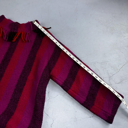 Ljungberg For Kjell Of Norway Womens Pink Striped Wool Vest Rockabilly VTG 60s