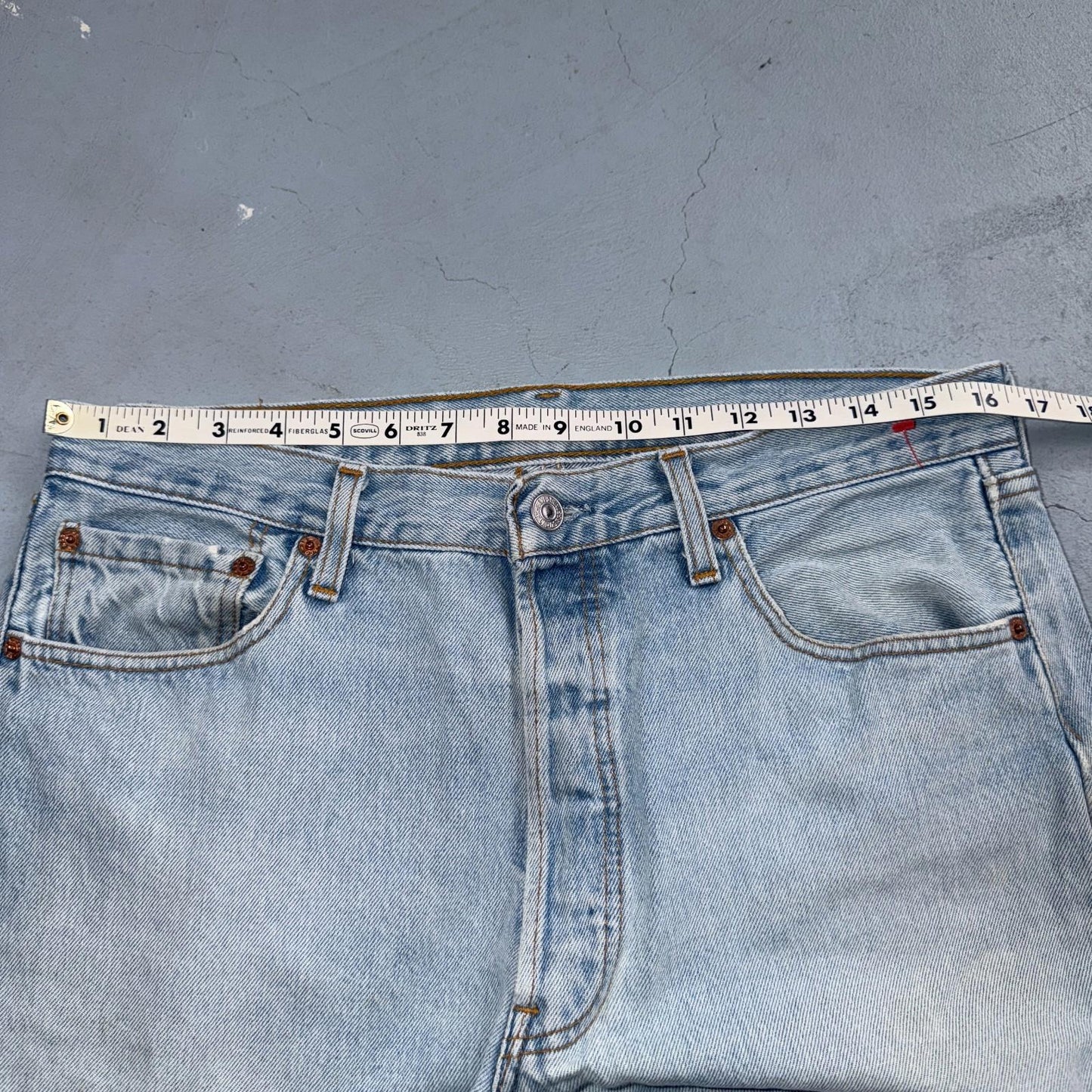 Levis 501 Vintage Y2K 90s XX Straight Leg Jeans Blue Light Wash 34x32 Act 33x31
