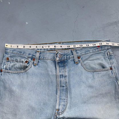 Levis 501 Vintage Y2K 90s XX Straight Leg Jeans Blue Light Wash 34x32 Act 33x31