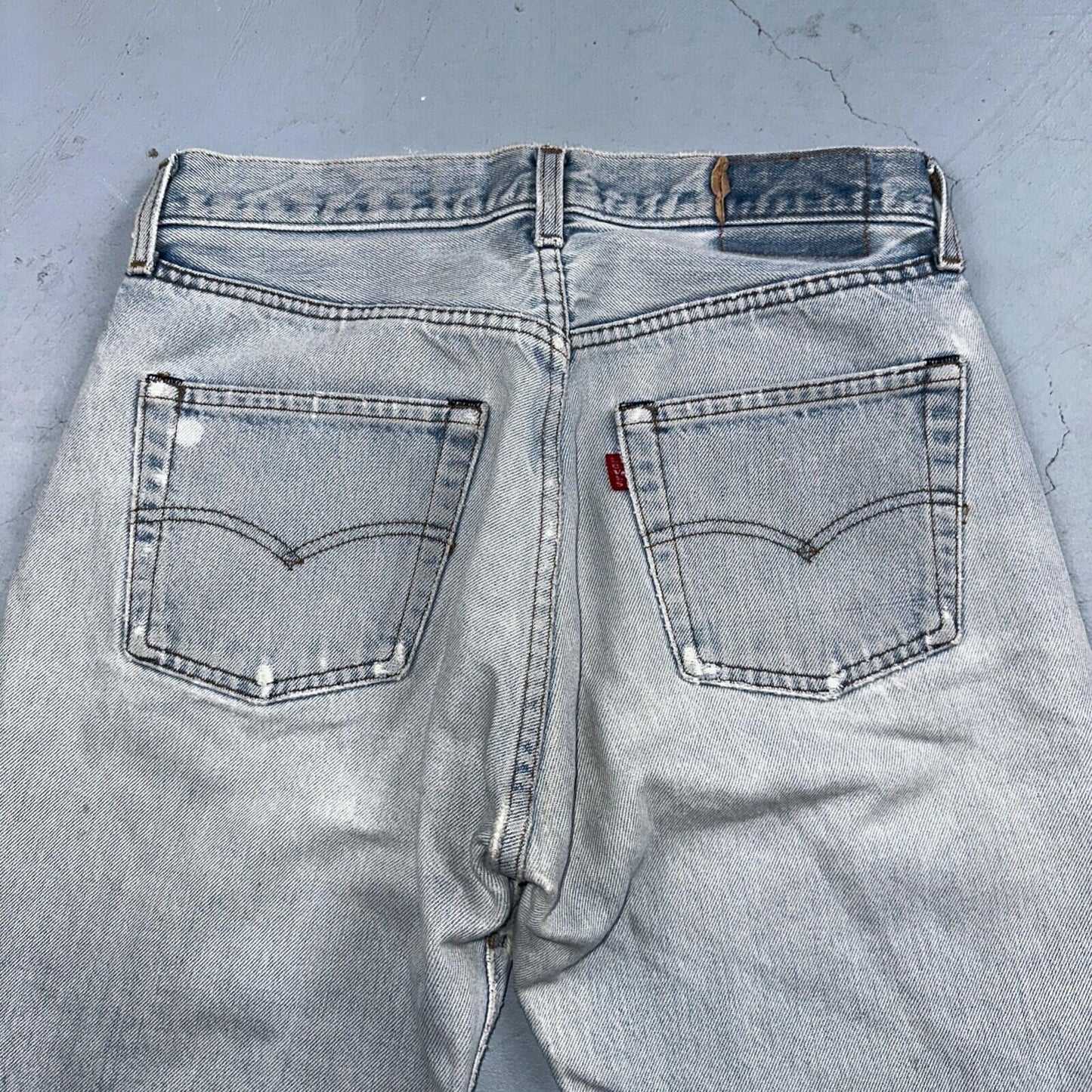 Levis 501 Vintage 80s Redline Selvedge USA XX Jeans Light Wash 66 Act 28x31