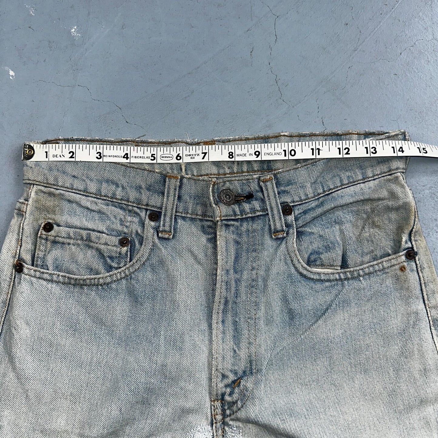 Levis 505 VTG 70s SS Redline Selvedge USA XX Jeans Light Wash Talon Act 29x34