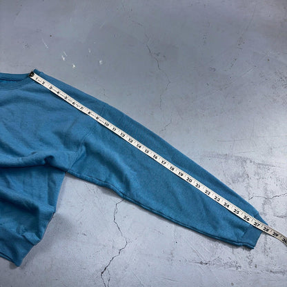 Vintage Crew Neck Sweatshirt 90s Women's Pullover Sweater Blue Hanes Her Way L