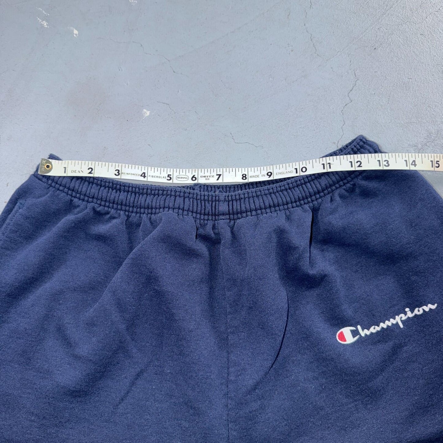 90s Vintage Champion Sweatpants Navy Blue Flat Cuffs Large Capri Cut
