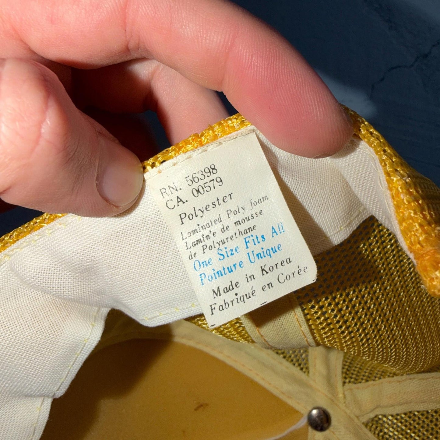 Pine Valley California VTG Hat Baseball Cap Snapback Trucker Yellow Trees 1980s
