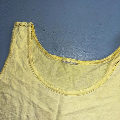 VTG 90s Ron Jons Surf Shop Tank Shirt Yellow Shark Ski Doo Cartoon USA Hot Girl