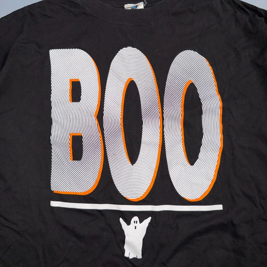 Halloween BOO VTG T Shirt Y2K Glow In Dark Text Spooky Ghost Cute Costume