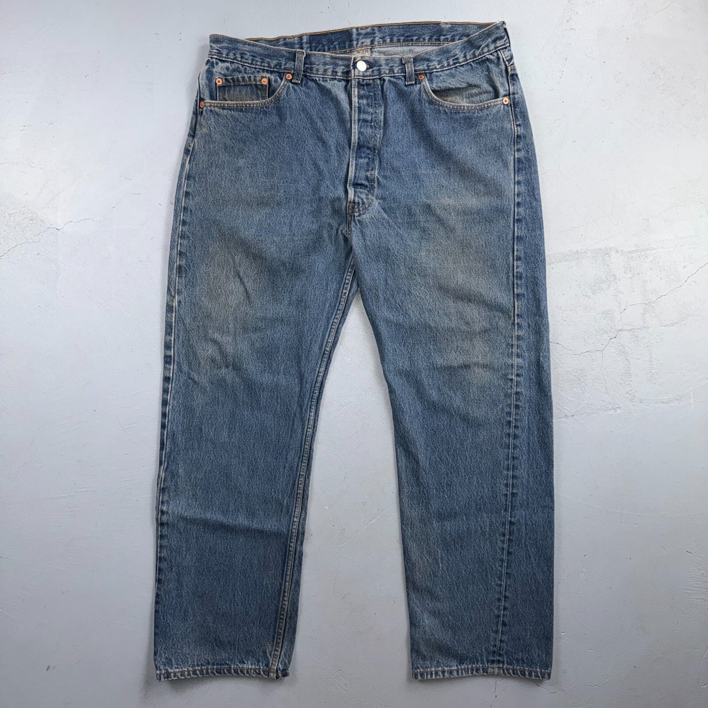Levis 501 Vintage 80s USA XX Straight Leg Jeans Blue Light Wash 40x30 Act 37x28