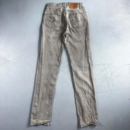 Levis 501 Vintage 90s USA XX Straight Leg Jeans Gray Med Wash 30x36 Act 28x34