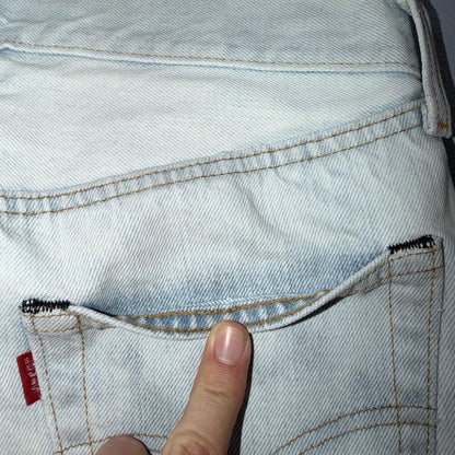 Levis 501 Vintage 80s Redline Selvedge USA XX Jeans Light Wash 28x29 Skinny
