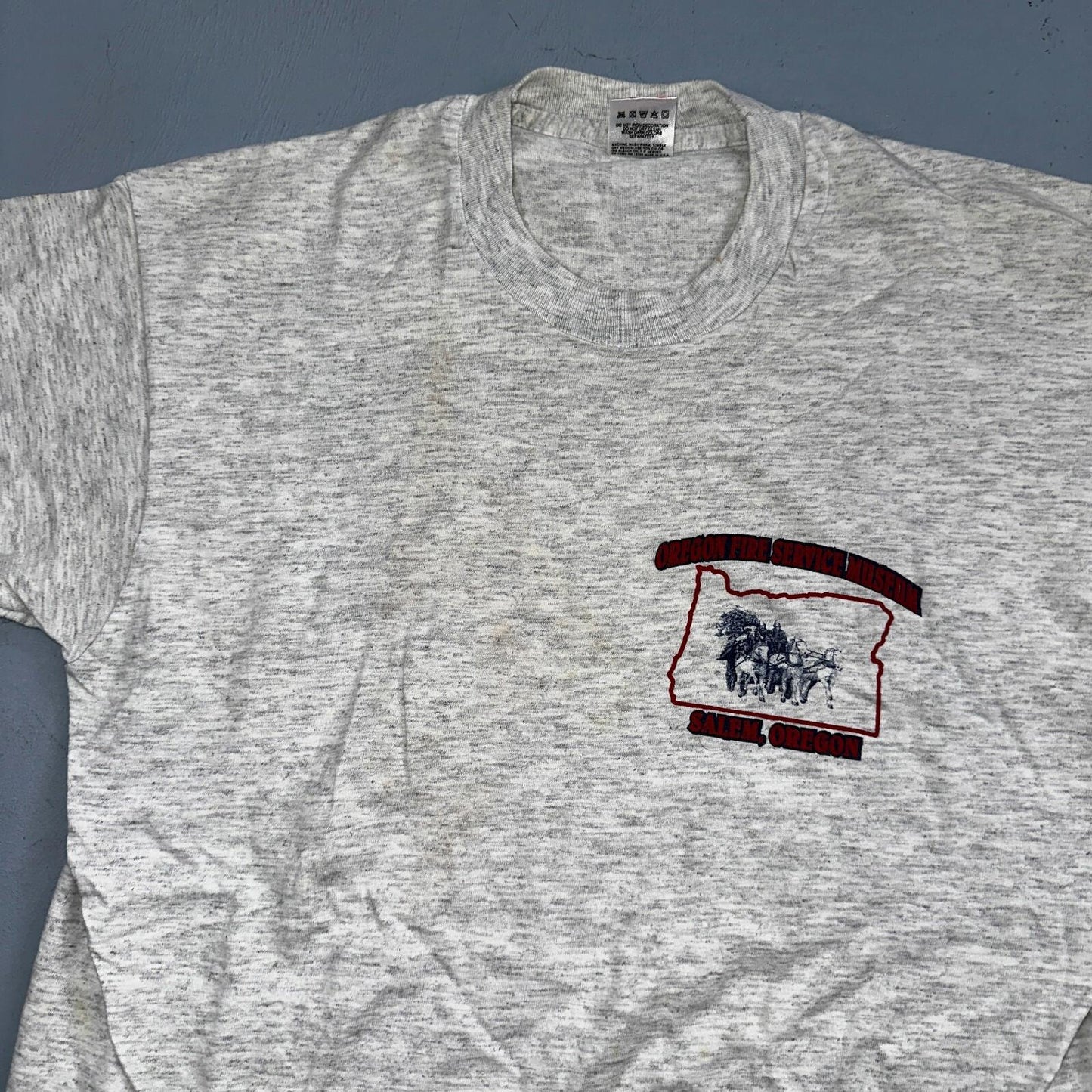 Oregon Fire Service Museum VTG T Shirt 90s Single Stitch Salem PDX Firefighter L