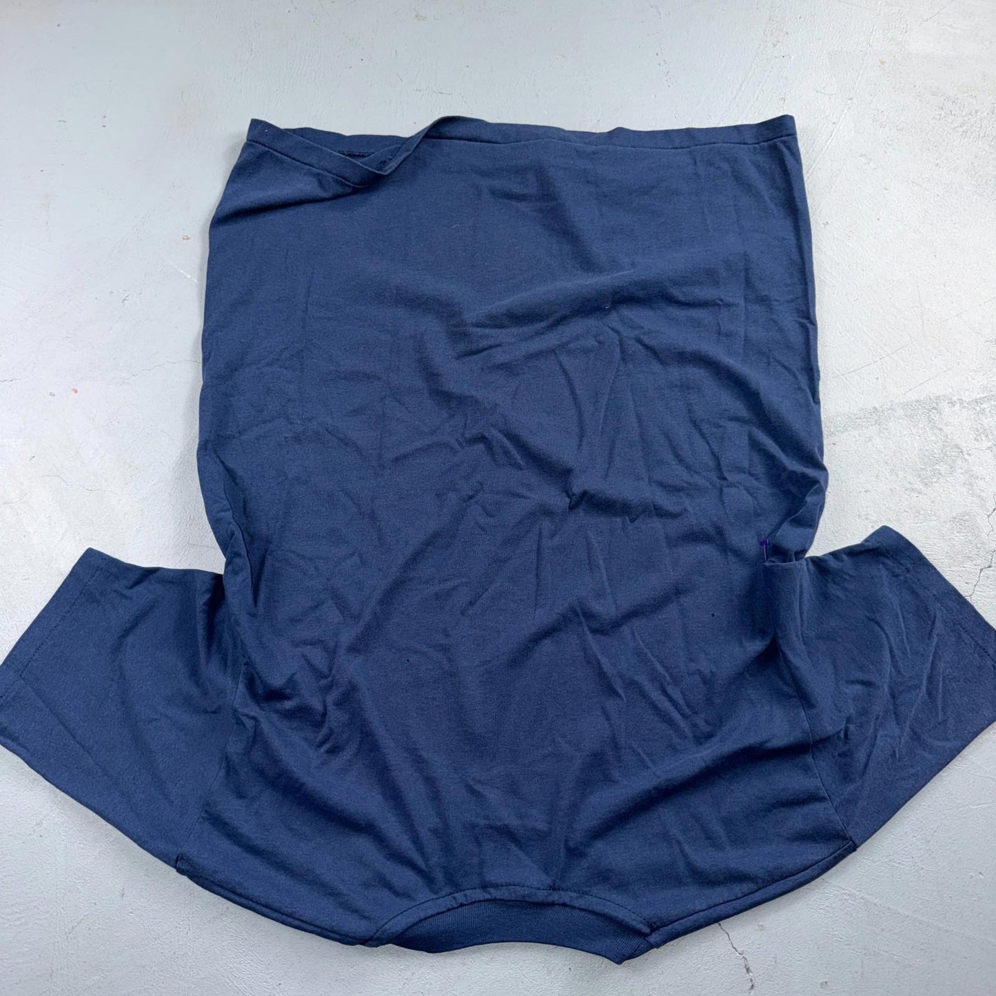 Hanes 80s Single Stitch Navy Blue Blank VTG T Shirt 1980s Classic Large