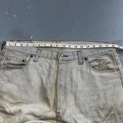 Levis 501 Vintage 90s UK Straight Leg Jeans Blue Light Wash 38x36 Act 37x30
